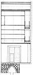 Seccin longitudinal por patio de acceso / Longitudinal section of the acces courtyard