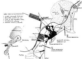 Plan General de Alicante, 1968-1973. Esquema director / Alicante General Plan, 1968-1973. Sketch of concept