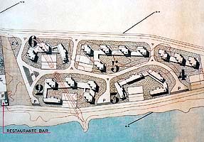 Plan Parcial Urbanova, Alicante, 1971. Detalle del plano general, primera solucin / Urbanova Local Plan, Alicante, 1971. Detail of the site plan, first solution