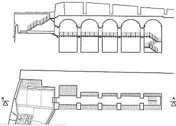 Planta y seccin de las bvedas/ Plan and section of the vaulting.