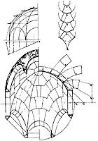 Alonso de Vandelvira. Trazas para la construccin de una "capilla ochavada en vuelta redonda". Traduccin grfica de la traza, segn Jos Carlos Palacios / Alonso de Vandelvira. Drawings for the construction of an "eight-sided chapel with a round vault". Graphic version of the drawings according to Jos Carlos Palacios