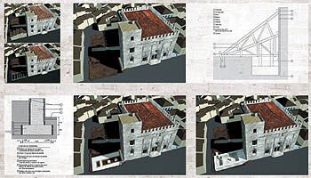 Concluidas las obras de la Lonja, en el ao de 1500, el semistano del Consulado se encontraba con sus columnas construidas, y un ao despus abovedado. / When the Lonja was completed in 1500, the semi-basement columns of the Consulate were already in place. It was vaulted a year later