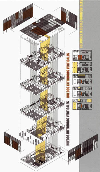 Huecos interiores verticales - Huecos exteriores verticales / Interior vertical voids  External vertical voids