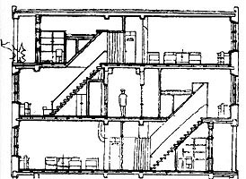 El corredor interior. Sin vistas. Sin luz/The interior corridor. Without views. Without light.