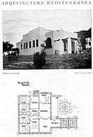 Publicacin en "Arquitectura", octubre de 1928."Hotel en Alicante. Arqt. J. Cort y Bot"/Published in Arquitectura, October 1928: Hotel in Alicante, Architect J. Cort y Bot