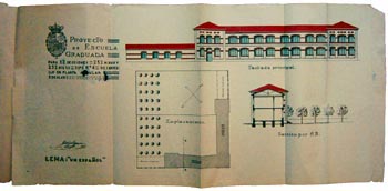 Tipo 12. MINISTERIO DE INSTRUCCIN PBLICA Y BELLAS ARTES. Arquitectura escolar. Instrucciones, ed.: Ministerio de Instruccin Pblica y Bellas Artes, Madrid, 1912/Type 12 school. MINISTERIO DE INSTRUCCIN PBLICA Y BELLAS ARTES. Arquitectura escolar. Instrucciones [Ministry of Public Education (...). School Architecture. Instructions]. Ministerio de Instruccin Pblica y Bellas Artes, Madrid, 1912