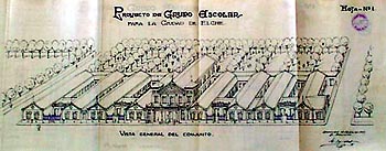 Marceliano Coquillat Llofriu. 12 de mayo de 1917. Proyecto de Grupo Escolar para la ciudad de Elche. Archivo Histrico Municipal de Elx. Leg. 42/36/Marceliano Coquillat Llofriu. 12 May 1917. Proyecto de Grupo Escolar para la ciudad de Elche [School Complex Project for the city of Elche]. Archivo Histrico Municipal de Elx. Leg. 42/36