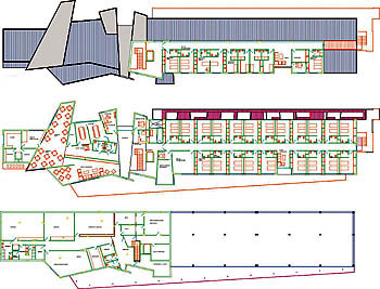 Planta primera/First floor. Planta baja/Ground floor. Planta stano/Basement floor