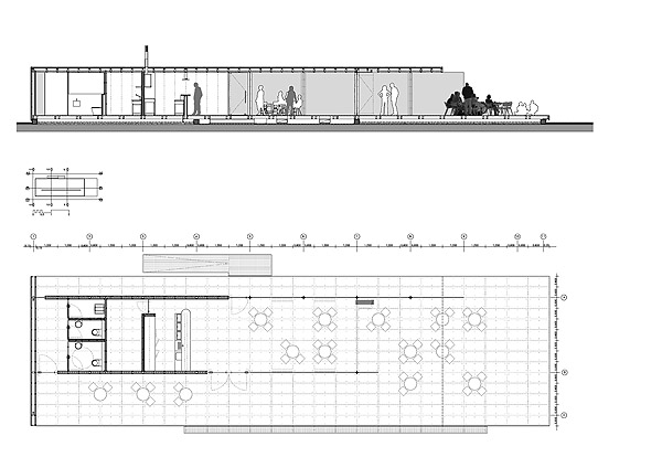 Planos del café del puerto de Alicante