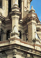 Detalle del remate del campanario de San Valero de Ruzafa, 1736 - 1740 / Main faade and bell-tower of the church of the Asuncin de Nuestra Seora, Foyos, 1730-1737