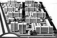 Grupo Antonio Rueda de 1002 viviendas, Valencia. Maqueta general/Antonio Rueda complex of 1002 flats, Valencia. Site model